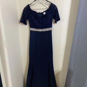 Blue maxi dress with half sleeves, only been worn once. Good condition